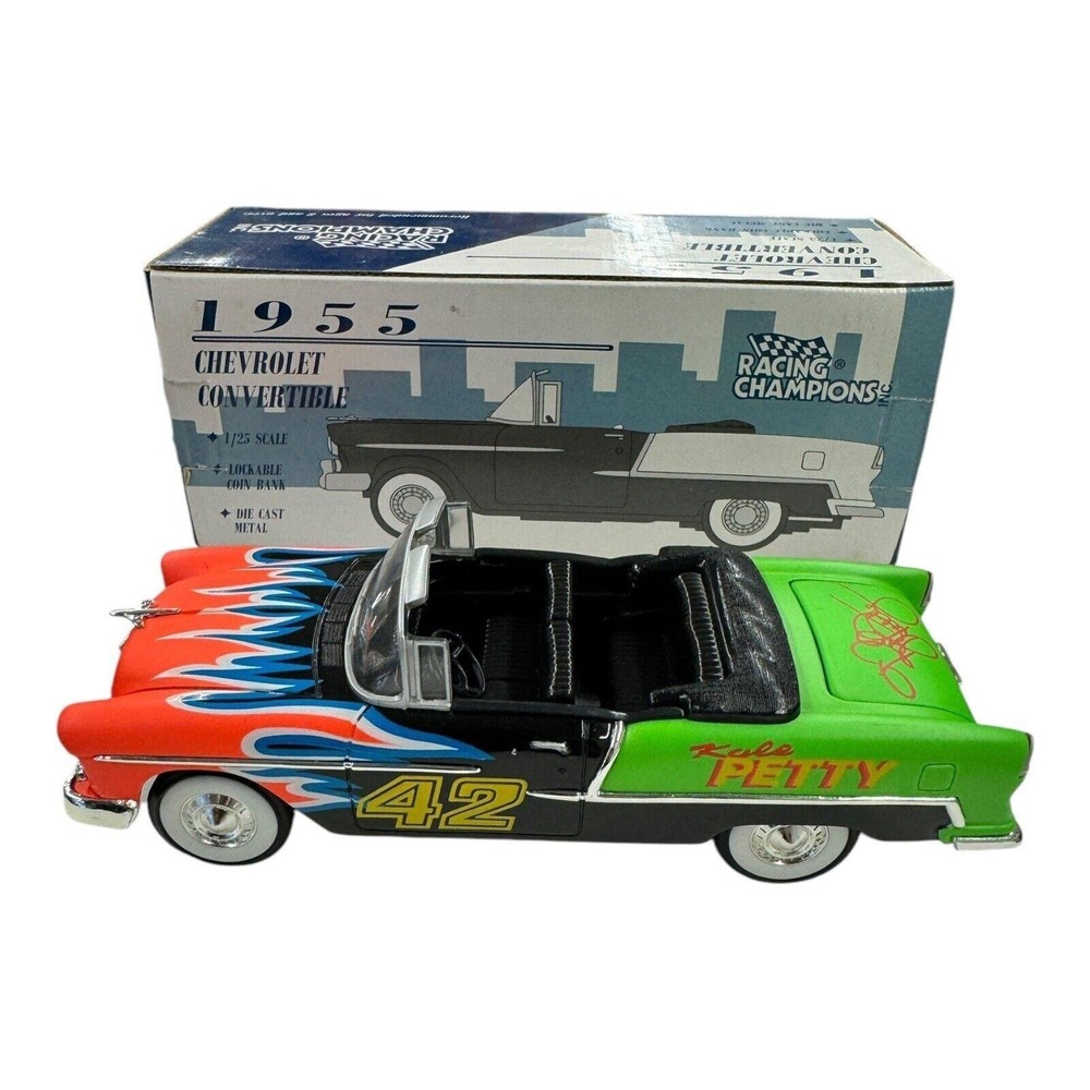 Kyle Petty 1955 Chevy Convertible 1/25 Racing Champions Coin Bank